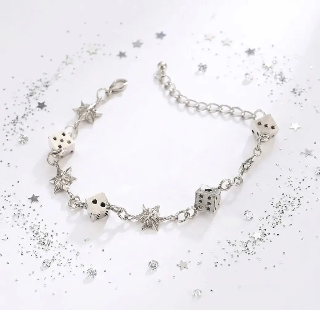 Chrome Dice Bracelet