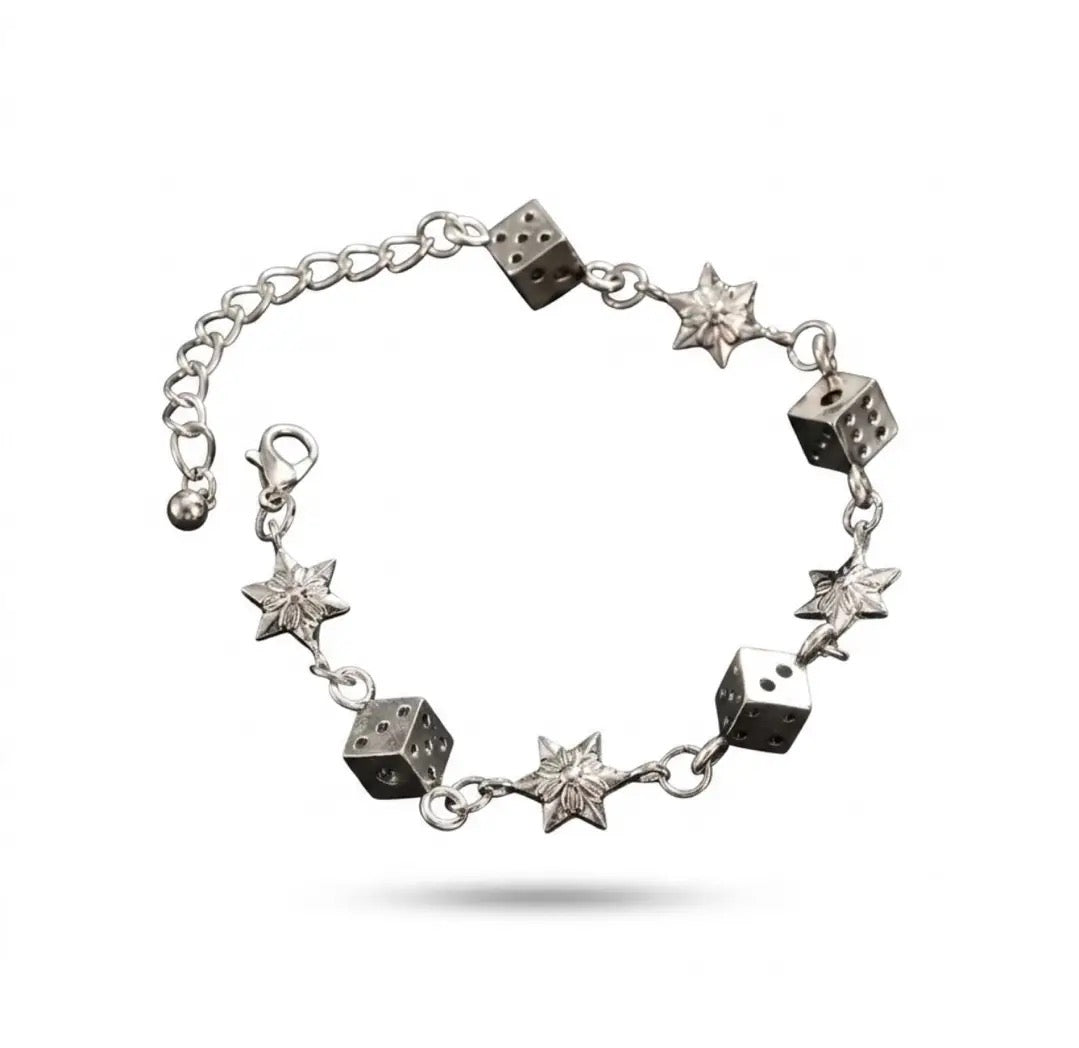 Chrome Dice Bracelet